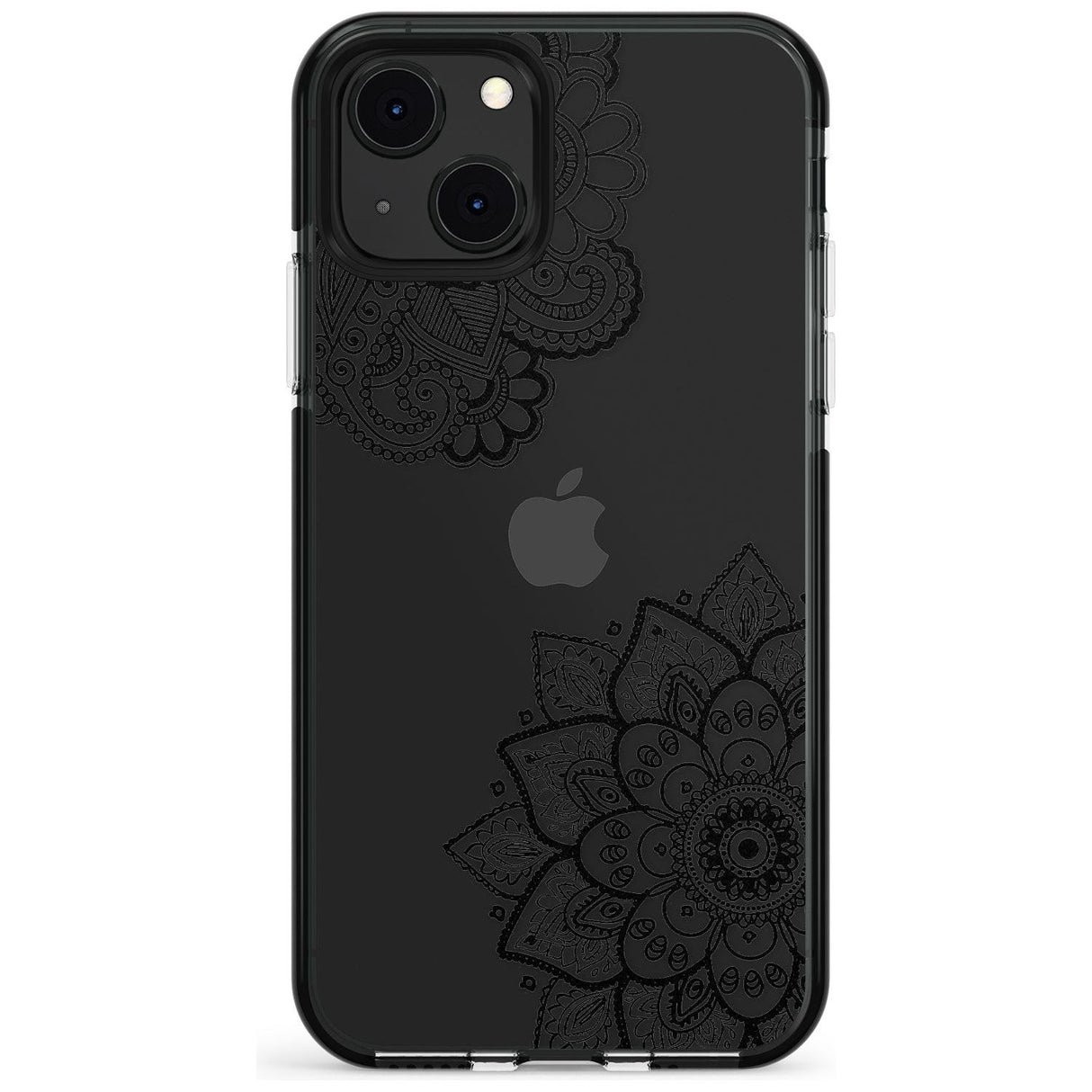 Black Henna Florals Black Impact Phone Case for iPhone 13 & 13 Mini