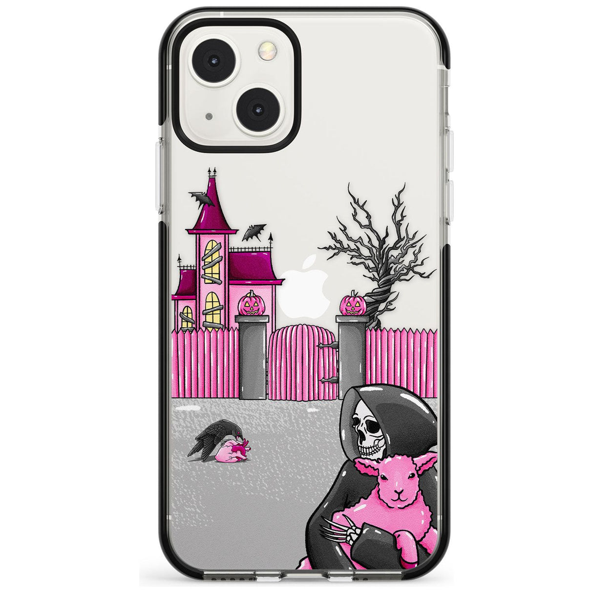 Left With My Heart Black Impact Phone Case for iPhone 13 & 13 Mini