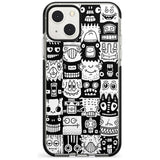 Checkerboard Heads Black Impact Phone Case for iPhone 13 & 13 Mini