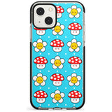 Shroom Bunnies Kawaii Pattern Black Impact Phone Case for iPhone 13 & 13 Mini