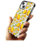 Lemon Pattern Black Impact Phone Case for iPhone 13 & 13 Mini