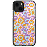 Flower Power Pattern Black Impact Phone Case for iPhone 13 & 13 Mini