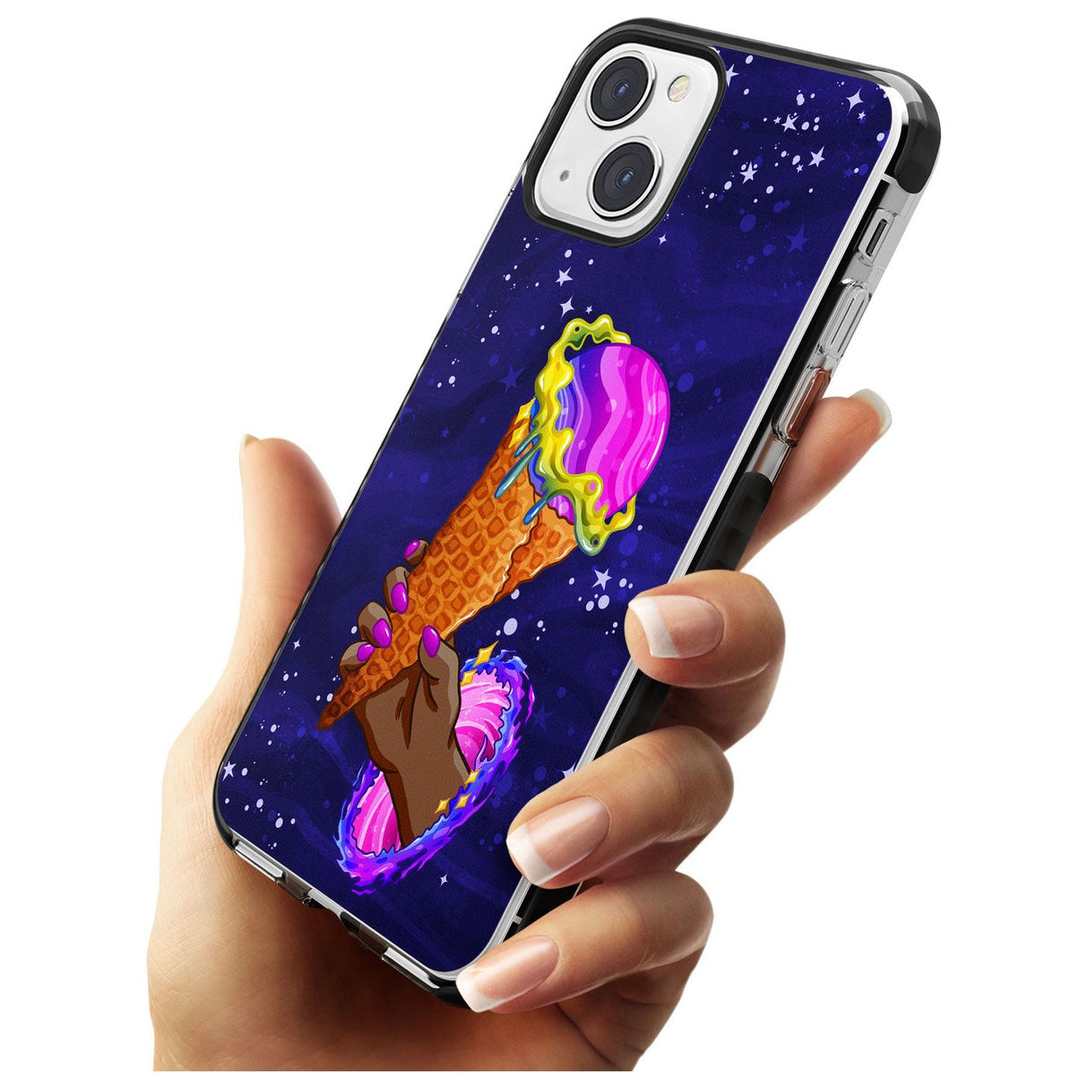 Interdimensional Ice Cream Black Impact Phone Case for iPhone 13 & 13 Mini