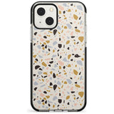 Pale Pink, Blue, & Mocha Terrazzo Pattern Phone Case iPhone 13 Mini / Black Impact Case Blanc Space