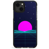 Miami Sunset Vaporwave Black Impact Phone Case for iPhone 13 & 13 Mini