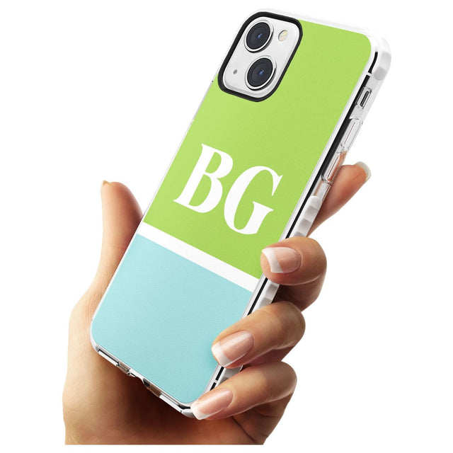 Personalised Colourblock: Green & Turquoise Custom Phone Case iPhone 15 Pro Max / Black Impact Case,iPhone 15 Plus / Black Impact Case,iPhone 15 Pro / Black Impact Case,iPhone 15 / Black Impact Case,iPhone 15 Pro Max / Impact Case,iPhone 15 Plus / Impact Case,iPhone 15 Pro / Impact Case,iPhone 15 / Impact Case,iPhone 15 Pro Max / Magsafe Black Impact Case,iPhone 15 Plus / Magsafe Black Impact Case,iPhone 15 Pro / Magsafe Black Impact Case,iPhone 15 / Magsafe Black Impact Case,iPhone 14 Pro Max / Black Impac