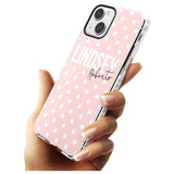 Personalised Pink Polka Custom Phone Case iPhone 15 Pro Max / Black Impact Case,iPhone 15 Plus / Black Impact Case,iPhone 15 Pro / Black Impact Case,iPhone 15 / Black Impact Case,iPhone 15 Pro Max / Impact Case,iPhone 15 Plus / Impact Case,iPhone 15 Pro / Impact Case,iPhone 15 / Impact Case,iPhone 15 Pro Max / Magsafe Black Impact Case,iPhone 15 Plus / Magsafe Black Impact Case,iPhone 15 Pro / Magsafe Black Impact Case,iPhone 15 / Magsafe Black Impact Case,iPhone 14 Pro Max / Black Impact Case,iPhone 14 Plu