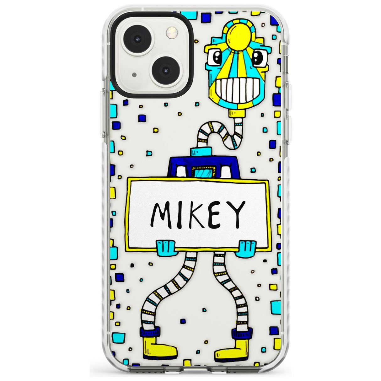 Personalised Tubes Guy Custom Phone Case iPhone 13 Mini / Impact Case Blanc Space