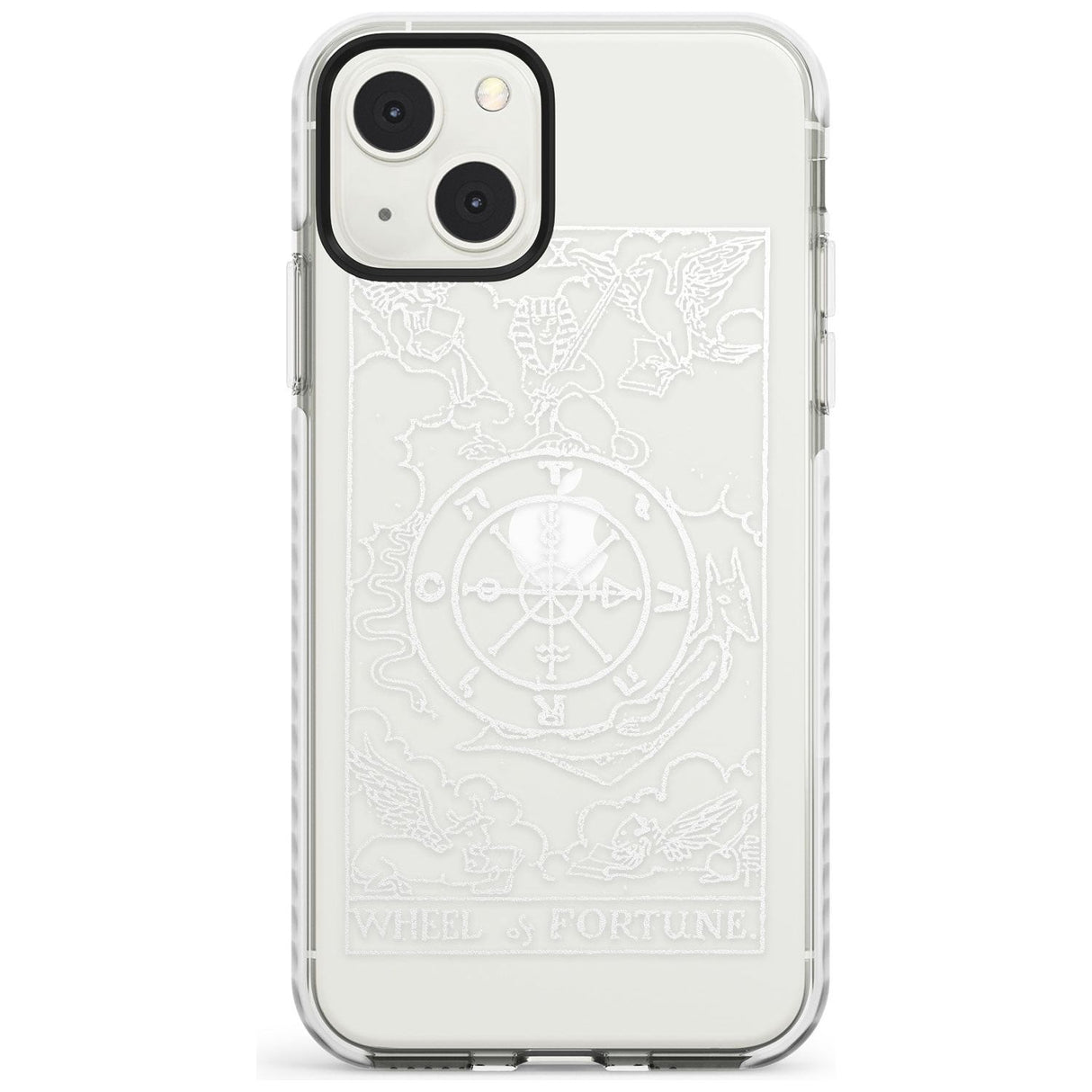 Personalised Wheel of Fortune Tarot Card - White Transparent Custom Phone Case iPhone 13 Mini / Impact Case Blanc Space