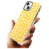 White on Yellow Dalmatian Polka Dot Spots