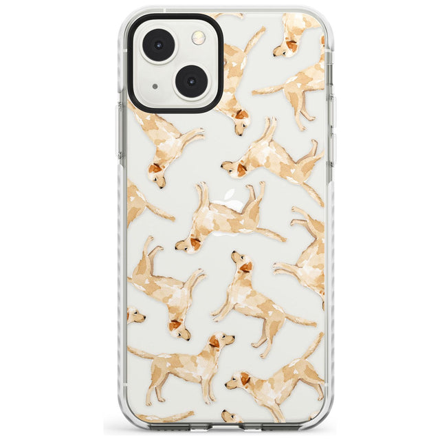 Yellow Labrador Watercolour Dog Pattern