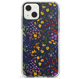 Wildflower & Leaves Cluster Design - Navy