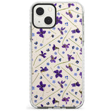 Violet Floral Pattern Design - Cream