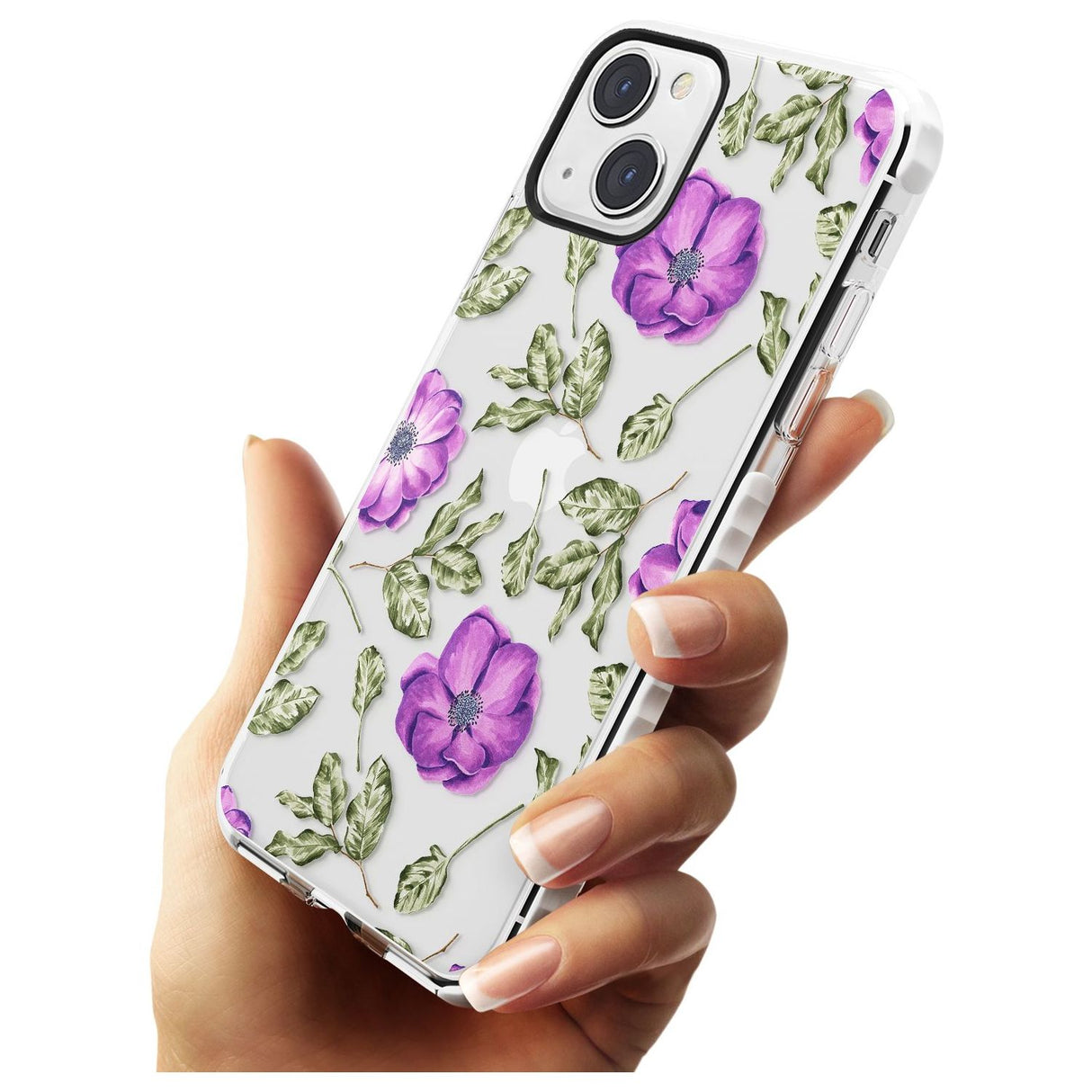 Purple Blossoms Transparent Floral