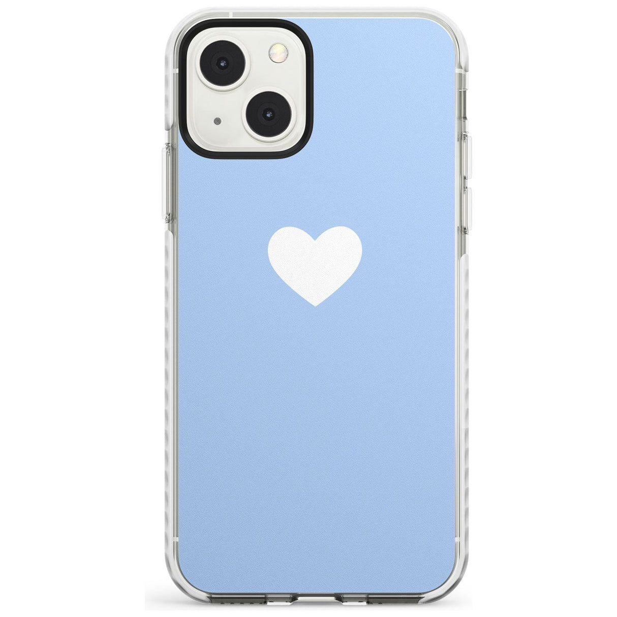 Single Heart Design: White & Baby Blue