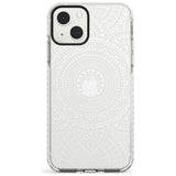 White Henna Flower Wheel Impact Phone Case for iPhone 13 & 13 Mini