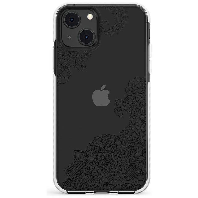 Black Henna Botanicals Impact Phone Case for iPhone 13 & 13 Mini