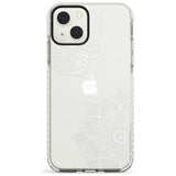 White Henna Florals Impact Phone Case for iPhone 13 & 13 Mini