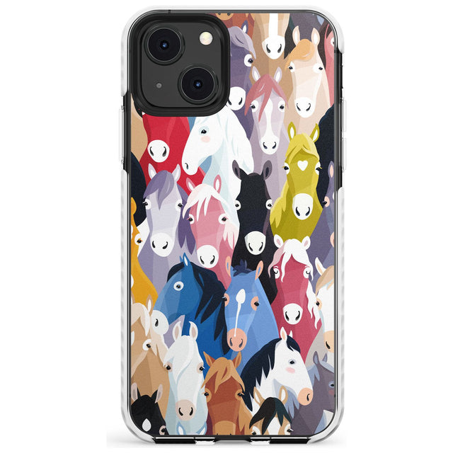 Colourful Horse Pattern Impact Phone Case for iPhone 13 & 13 Mini