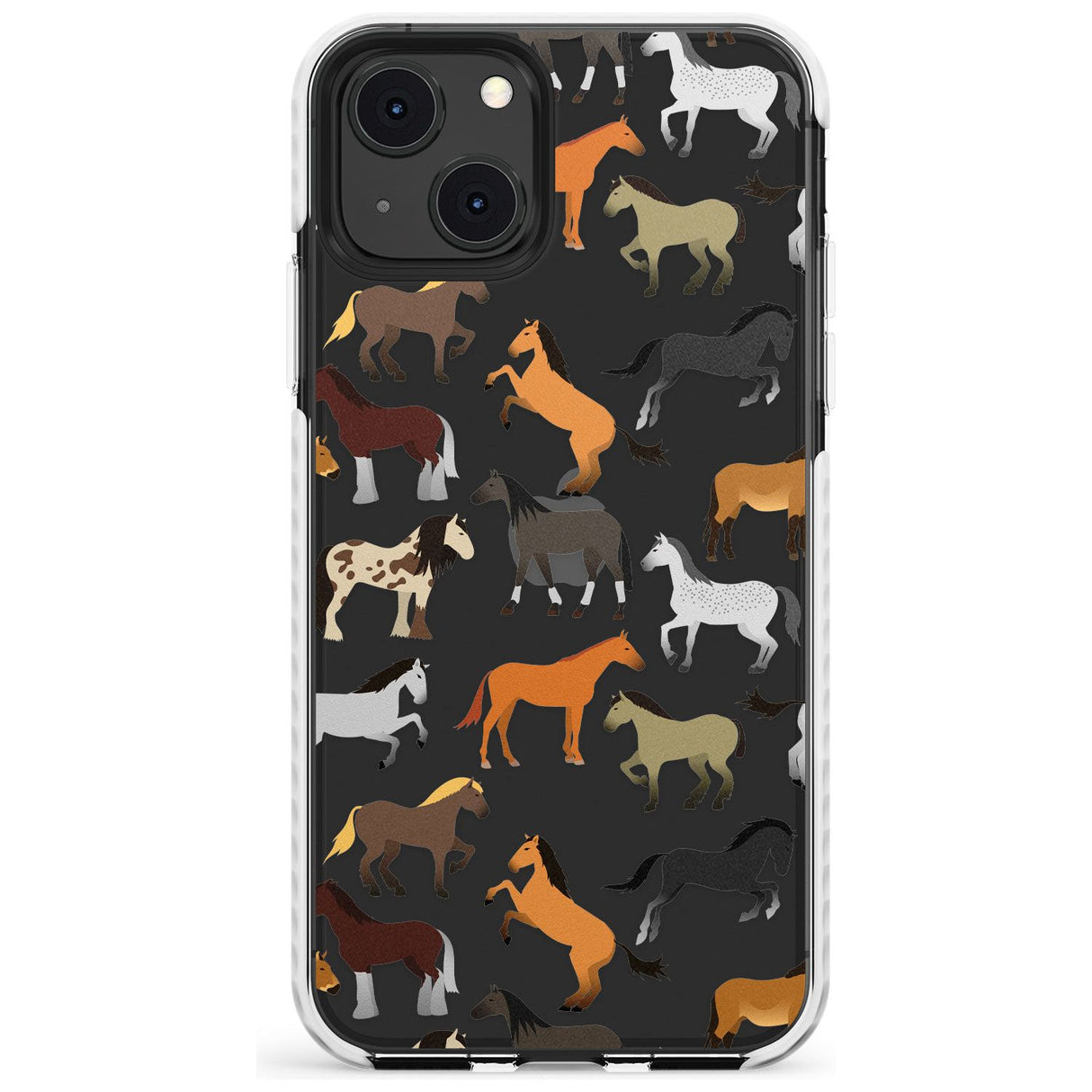 Horse Pattern Impact Phone Case for iPhone 13 & 13 Mini