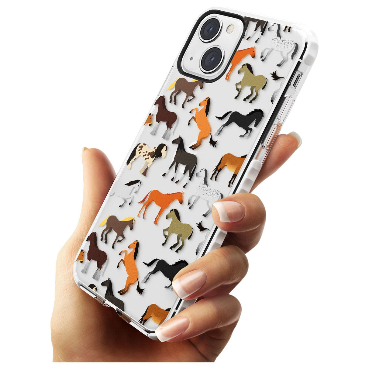 Horse Pattern Impact Phone Case for iPhone 13 & 13 Mini