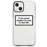 F*ck Social Media Phone Case iPhone 13 Mini / Impact Case Blanc Space