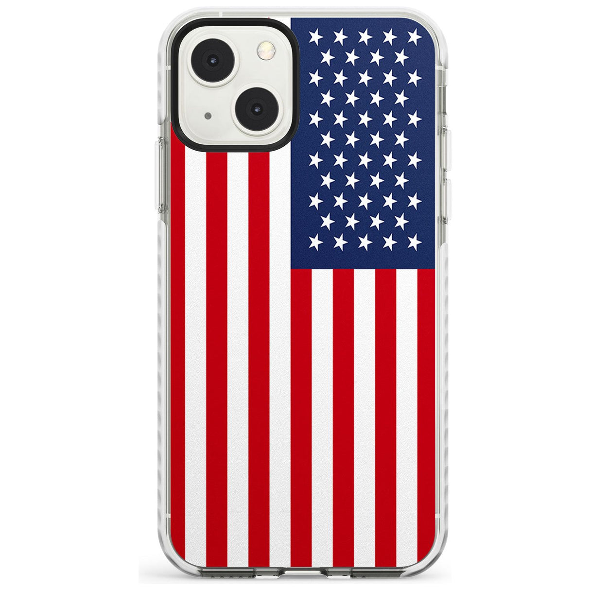 American Flag Phone Case iPhone 13 Mini / Impact Case Blanc Space