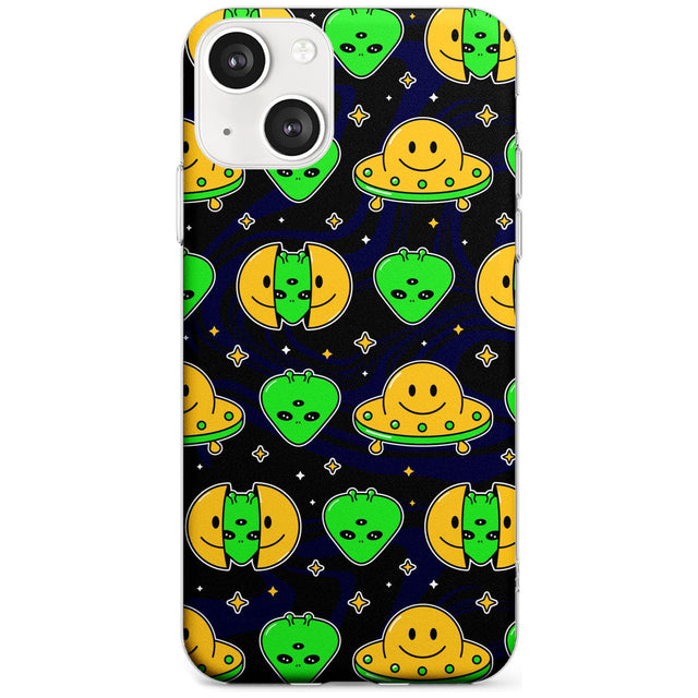 Alien Head Pattern Slim Phone Case for iPhone 13 & 13 Mini