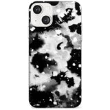 Black & White Acid Wash Tie-Dye Pattern Phone Case iPhone 13 / Clear Case,iPhone 13 Mini / Clear Case,iPhone 14 / Clear Case,iPhone 14 Plus / Clear Case Blanc Space