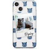 Personalised English Blue Cat Photo Custom Phone Case iPhone 13 / Clear Case,iPhone 13 Mini / Clear Case,iPhone 14 / Clear Case,iPhone 14 Plus / Clear Case Blanc Space