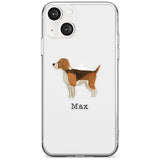 Personalised Hand Painted Beagle Custom Phone Case iPhone 13 / Clear Case,iPhone 13 Mini / Clear Case,iPhone 14 / Clear Case,iPhone 14 Plus / Clear Case Blanc Space