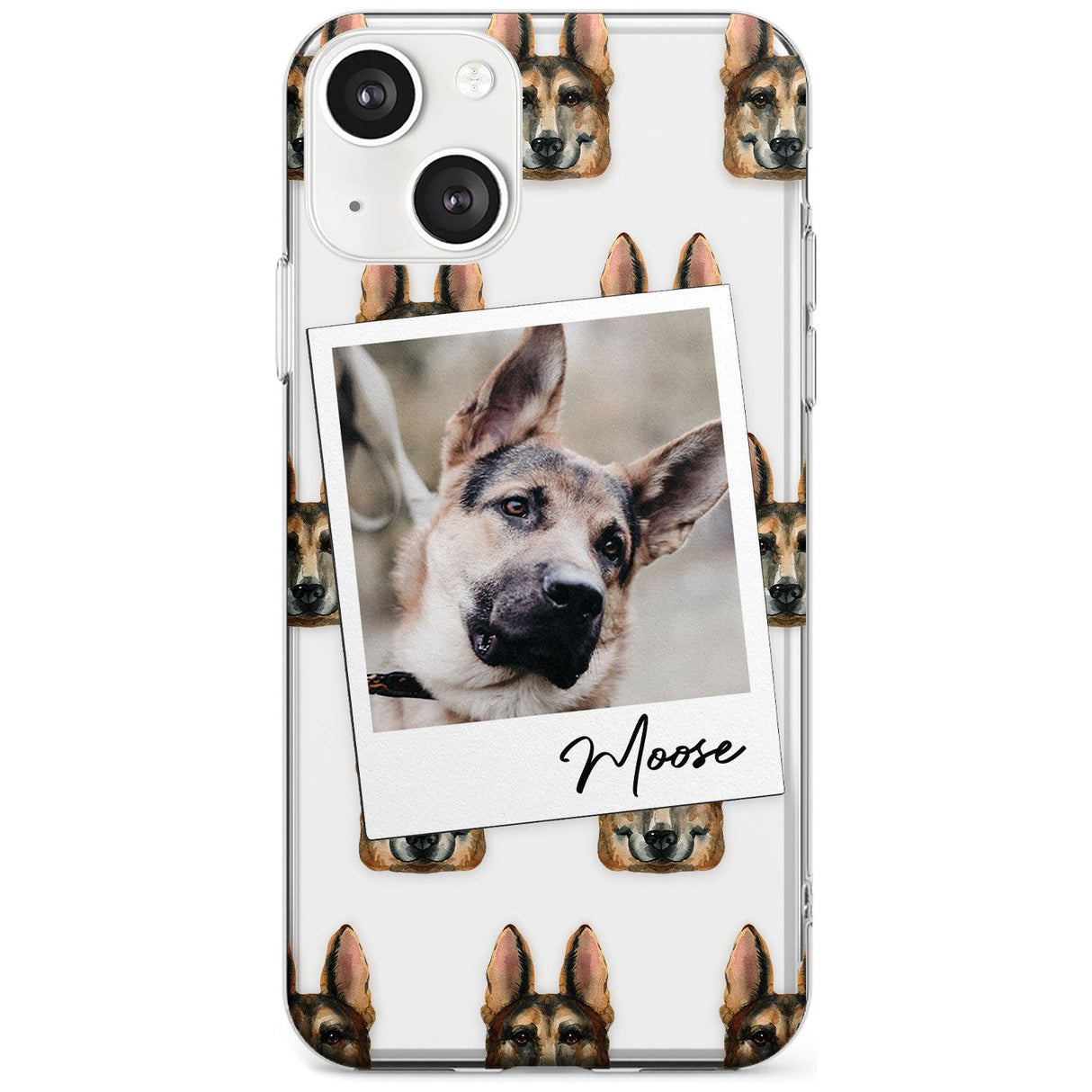 Personalised German Shepherd - Dog Photo Custom Phone Case iPhone 13 / Clear Case,iPhone 13 Mini / Clear Case,iPhone 14 / Clear Case,iPhone 14 Plus / Clear Case Blanc Space