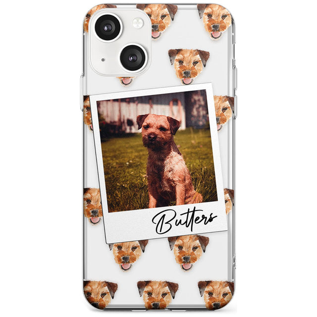 Personalised Border Terrier - Dog Photo Custom Phone Case iPhone 13 / Clear Case,iPhone 13 Mini / Clear Case,iPhone 14 / Clear Case,iPhone 14 Plus / Clear Case Blanc Space