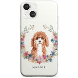 Personalised Cavapoo - Watercolour Dog Portrait Custom Phone Case iPhone 13 / Clear Case,iPhone 13 Mini / Clear Case,iPhone 14 / Clear Case,iPhone 14 Plus / Clear Case Blanc Space