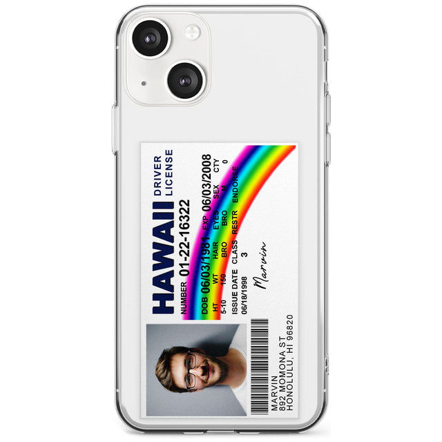 Personalised Hawaii Driving License Slim Phone Case for iPhone 13 & 13 Mini