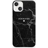 Personalised Black Marble 2 Custom Phone Case iPhone 13 / Clear Case,iPhone 13 Mini / Clear Case,iPhone 14 / Clear Case,iPhone 14 Plus / Clear Case Blanc Space