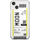 Personalised Moon Space Travel Ticket Custom Phone Case iPhone 13 / Clear Case,iPhone 13 Mini / Clear Case,iPhone 14 / Clear Case,iPhone 14 Plus / Clear Case Blanc Space