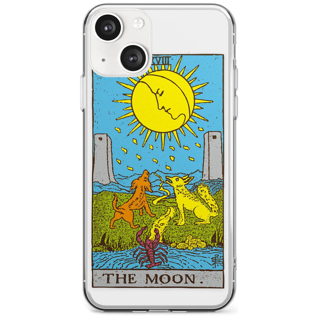 Personalised The Moon Tarot Card - Colour Custom Phone Case iPhone 13 / Clear Case,iPhone 13 Mini / Clear Case,iPhone 14 / Clear Case,iPhone 14 Plus / Clear Case Blanc Space