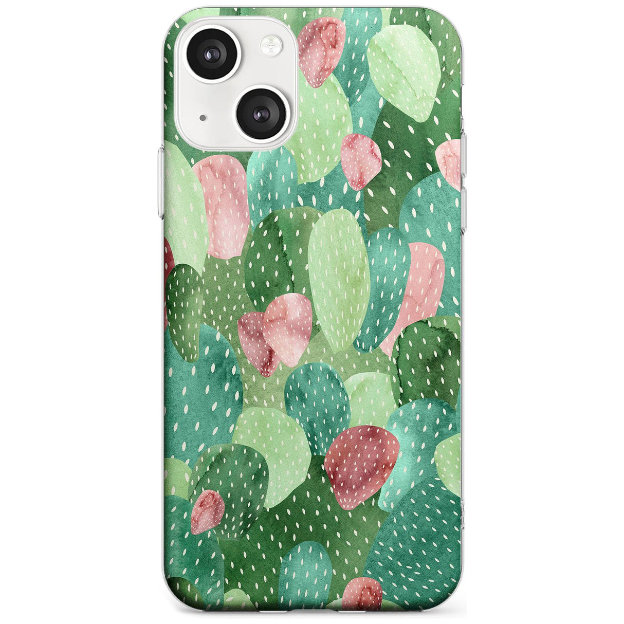 Colourful Cactus Mix Design Phone Case iPhone 13 / Clear Case,iPhone 13 Mini / Clear Case,iPhone 14 / Clear Case,iPhone 14 Plus / Clear Case Blanc Space