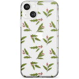 Christmas Holly Pattern Slim Phone Case for iPhone 13 & 13 Mini