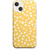 White on Yellow Dalmatian Polka Dot Spots