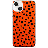 Black & Bright Red Dalmatian Polka Dot Spots Phone Case iPhone 13 / Clear Case,iPhone 13 Mini / Clear Case,iPhone 14 / Clear Case,iPhone 14 Plus / Clear Case Blanc Space