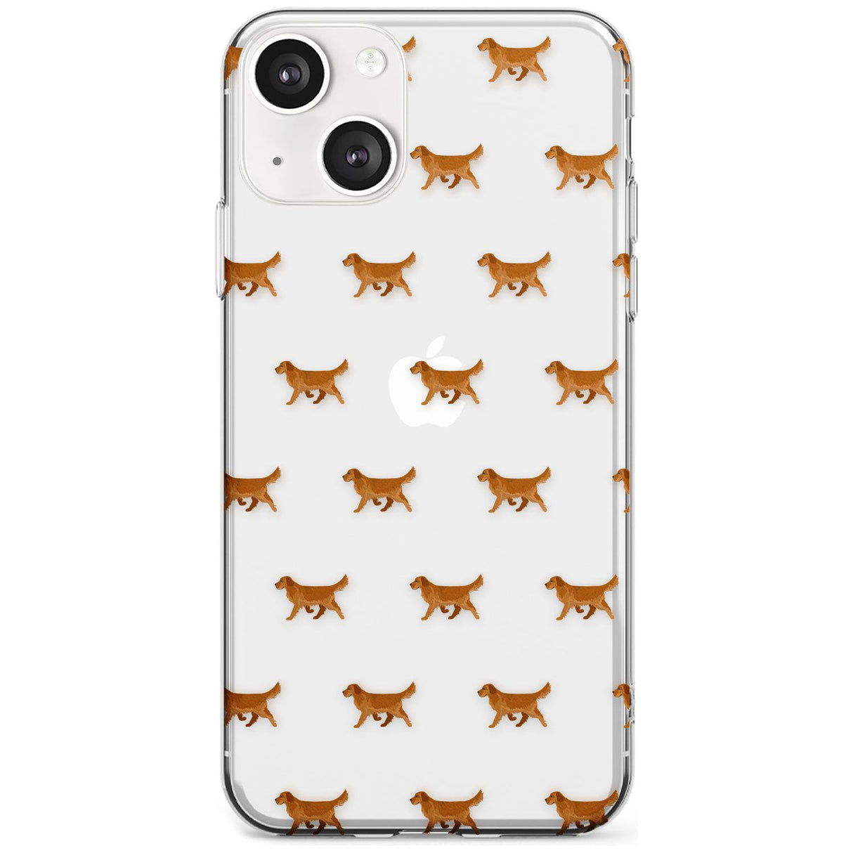 Golden Retriever Dog Pattern Clear Phone Case iPhone 13 Mini / Clear Case,iPhone 13 / Clear Case,iPhone 14 Plus / Clear Case,iPhone 14 / Clear Case Blanc Space