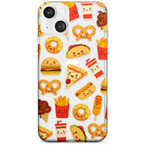 Fast Food Patterns Kawaii Fast Food Mix Phone Case iPhone 13 Mini / Clear Case,iPhone 13 / Clear Case,iPhone 14 Plus / Clear Case,iPhone 14 / Clear Case Blanc Space