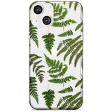 Leafy Ferns Phone Case iPhone 13 / Clear Case,iPhone 13 Mini / Clear Case,iPhone 14 / Clear Case,iPhone 14 Plus / Clear Case Blanc Space