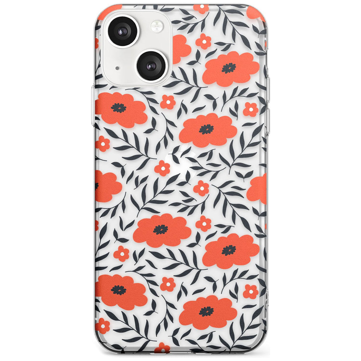 Red Poppy Transparent Floral