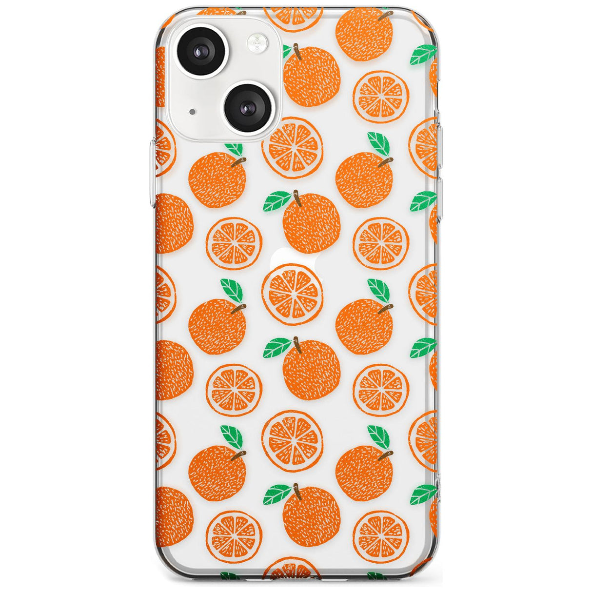 Orange Pattern Phone Case iPhone 13 / Clear Case,iPhone 13 Mini / Clear Case,iPhone 14 / Clear Case,iPhone 14 Plus / Clear Case Blanc Space