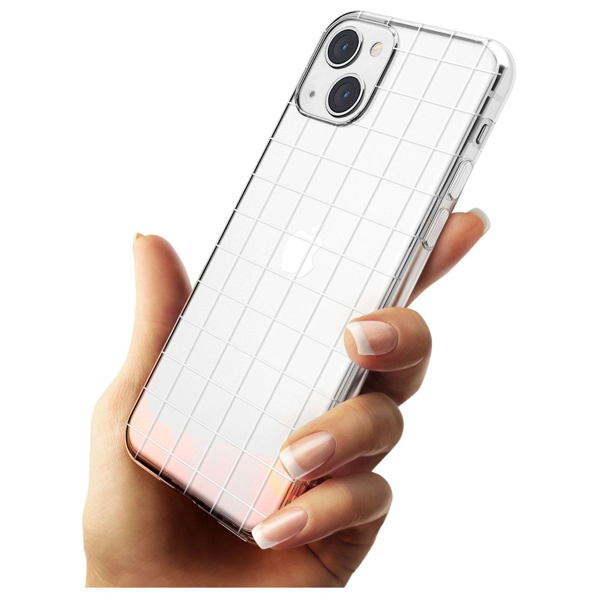 Simplistic Large Grid Pattern White (Transparent)