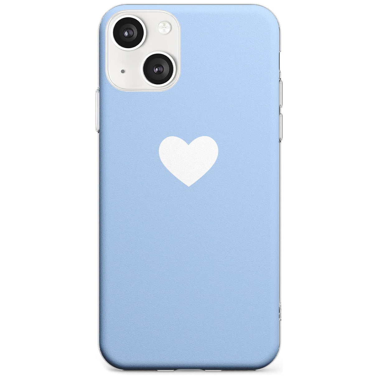 Single Heart Design: White & Baby Blue