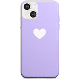 Single Heart White & Pale Purple